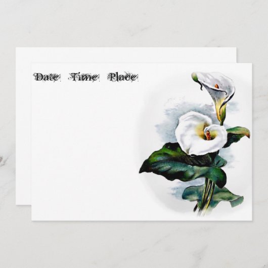 Carte Calla Lily (Devant / Derrière)