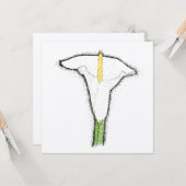 Carte Calla Lily (Devant/Arrière en situation)