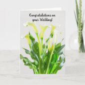 Carte Calla Lily Bouquet Mariage Félicitations (Devant)