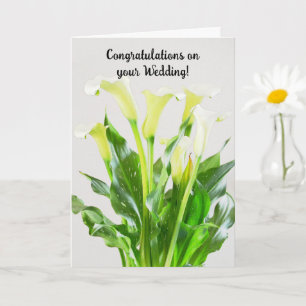 Carte Calla Lily Bouquet Mariage Félicitations