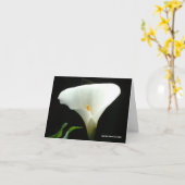 Carte Calla Lily en noir (Fleur jaune)