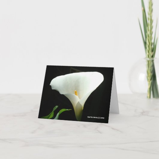 Carte Calla Lily en noir (Devant)