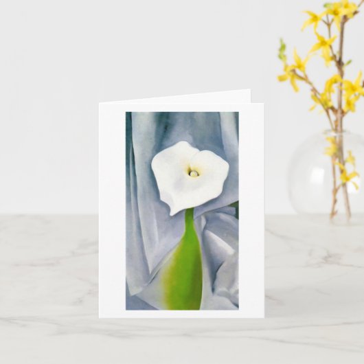 Carte Calla Lily sur Grey par Georgia O'Keeffe, (Fleur jaune)