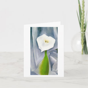 Carte Calla Lily sur Grey par Georgia O'Keeffe,