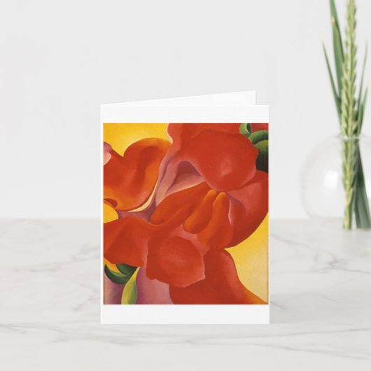 Carte Calla rouge par Georgia O'Keeffe, (Devant)