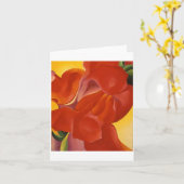 Carte Calla rouge par Georgia O'Keeffe, (Fleur jaune)