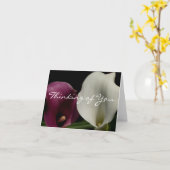 Carte Callas blanches pourpres (Fleur jaune)