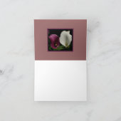 Carte Callas blanches pourpres (Intérieur)