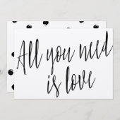 Carte Calligraphie chic moderne "Tout ce dont vous avez  (Devant / Derrière)