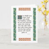 Carte Calligraphie de la frontière du noeud celtique Jea (Fleur jaune)