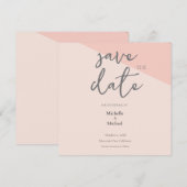 Carte Calligraphie de mariage moderne pour annoncer la d (Devant / Derrière)