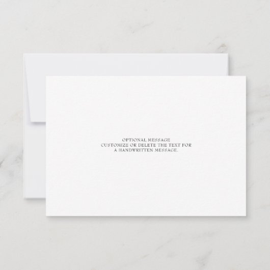 Carte Calligraphie de script mignon Petit Merci Bow (Dos)