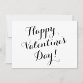 Carte calligraphie de script noir Heureuse Sainte-Valent (Devant)