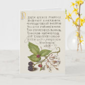 Carte Calligraphie des fruits du Blackberry de la Renais (Fleur jaune)