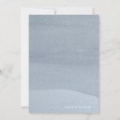 Carte Calligraphie Floral Dusty Blue ID771 (Dos)