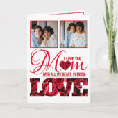 Carte Calligraphie Floral tendance Photo moderne Fête de (Devant)