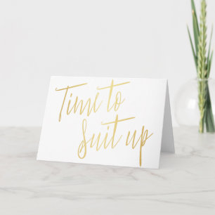 Carte Calligraphie Gold "Il est temps de s'adapter"