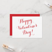 Carte calligraphie Heureuse Sainte-Valentin (Devant/Arrière en situation)