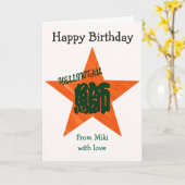 Carte Calligraphie japonaise sushi personnalisée Anniver (Fleur jaune)