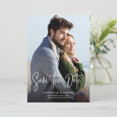 Carte Calligraphie manuscrite 2 Photo Enregistrer la dat (Debout devant)