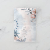 Carte Calligraphie Merci floral Dusty Blue ID771 (Intérieur)