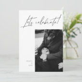 Carte Calligraphie minimale moderne après mariage (Debout devant)