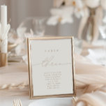 Carte Calligraphie minimaliste Neutre Numéro Trois Table<br><div class="desc">Le design présente une police manuscrite et un design moderne minimaliste. Conçu pour coordonner avec pour la collection de Faire-part de mariage "Glam naturel". Pour modifier les détails, cliquez sur "Personnaliser ce modèle", "Détails". Pour déplacer le texte ou modifier la taille, la police ou la couleur, cliquez sur "Modifier à...</div>