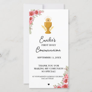 Carte Calligraphie minimaliste Première prière de commun