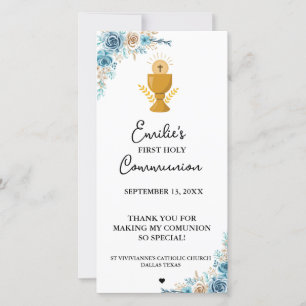 Carte Calligraphie minimaliste Première prière de commun