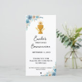 Carte Calligraphie minimaliste Prière de première commun (Debout devant)