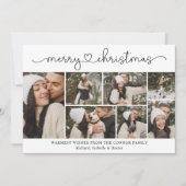 Carte Calligraphie moderne Collage photo Noël (Devant)