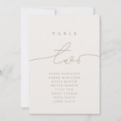 Carte Calligraphie moderne Neutre Tableau Deux Numéro de (Devant)