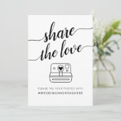 Carte Calligraphie moderne Partagez l'amour (Debout devant)