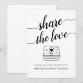 Carte Calligraphie moderne Partagez l'amour (Devant / Derrière)