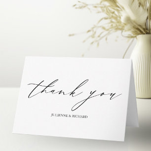 Carte Calligraphie Moderne Remerciements de Mariage