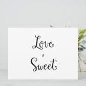 Carte Calligraphie | Panneau de mariage "L'amour est dou (Debout devant)