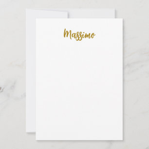 Carte Calligraphie Professionnel Élégant Couleur Or