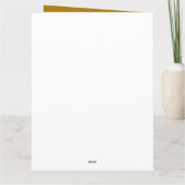 Carte Calligraphie Professionnel Élégant Couleur Or (Dos)