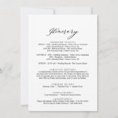 Carte Calligraphie romantique Bienvenue Lettre & Itinéra (Dos)