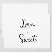 Carte Calligraphie | SIGNE mariage "L'amour est doux" (Devant / Derrière)