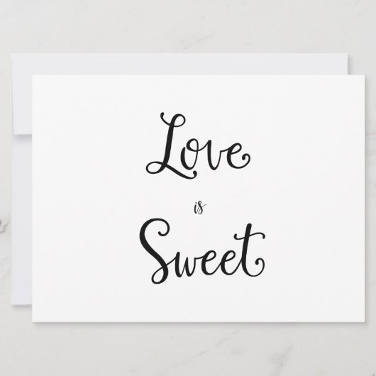 Carte Calligraphie | SIGNE mariage "L'amour est doux" (Devant)