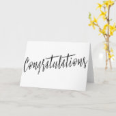 Carte Calligraphie simple et belle "félicitations " (Fleur jaune)