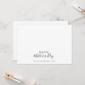 Carte Calligraphie simple et élégante Fête des Mères (Devant/Arrière en situation)