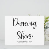 Carte Calligraphie simple | Panneau de mariage "Chaussur (Debout devant)