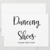 Carte Calligraphie simple | Panneau de mariage "Chaussur (Devant / Derrière)