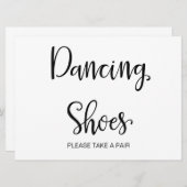 Carte Calligraphie simple | Panneau de mariage "Dancing (Devant / Derrière)