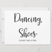Carte Calligraphie simple | Panneau de mariage "Dancing  (Devant)