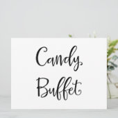 Carte Calligraphie simple | Panneau Mariage "Buffet de b (Debout devant)