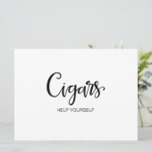 Carte Calligraphie simple | Panneau Mariage "Cigars" (Debout devant)