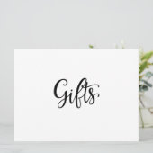 Carte Calligraphie simple | Symbole Mariage "Cadeaux" (Debout devant)